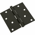 National 4 In. Square Oil Rubbed Bronze Door Hinge N830204